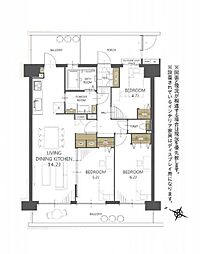 間取図画像 3LDK