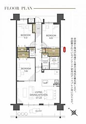 アクアウイング353ベイコート 3LDKの間取図画像