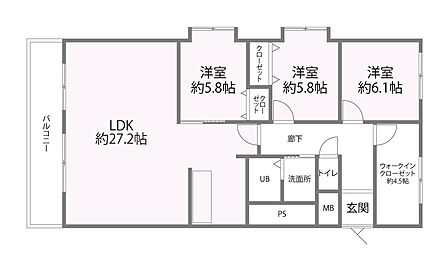3SLDK 間取り