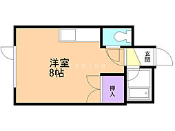 商大アビタシオン ワンルームの間取図画像