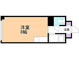 アルカーサ富岡 ワンルームの間取図画像