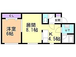 間取図画像 1LDK