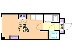 アルカーサ富岡 ワンルームの間取図画像