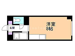 アルカーサ富岡 ワンルームの間取図画像