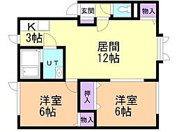 間取図画像 2LDK