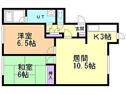 Casaグラン・イル 2LDKの間取図画像