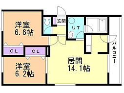 間取図画像 2LDK