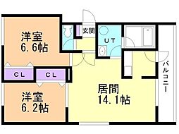 間取図画像 2LDK