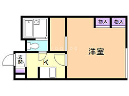 レオパレス征里 1Kの間取図画像
