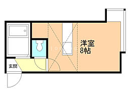 ソニア花園2 ワンルームの間取図画像