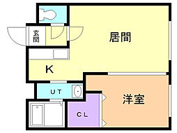 サン・スタスィオン 1LDKの間取図画像