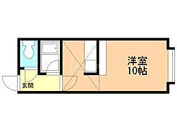 ソニア緑 ワンルームの間取図画像