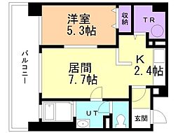 オタルベイサイドシティ7 1LDKの間取図画像