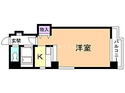 エクシード花園 1Kの間取図画像
