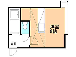 ソニア花園1 ワンルームの間取図画像