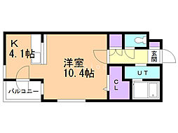 Dolcevita 1Kの間取図画像