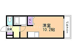 ノースヒルズ ワンルームの間取図画像