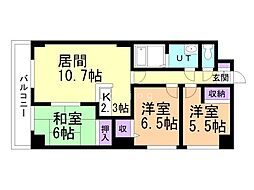 グリーンヒルズオタル 3LDKの間取図画像