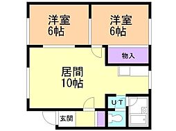 パラシオ38 2LDKの間取図画像