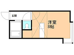 ソニア花園2 ワンルームの間取図画像