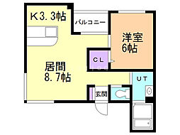 FairyVerth 1LDKの間取図画像