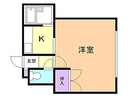 ひまわりコーポ 1Kの間取図画像