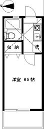 六会グリーンハイツ 1Kの間取図画像