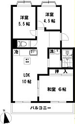 天神山富士見ハイツ 3LDKの間取図画像