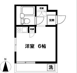 望洋荘 ワンルームの間取図画像