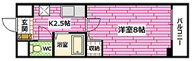 広島県安芸郡府中町宮の町1丁目（賃貸マンション1K・2階・24.51㎡） その2