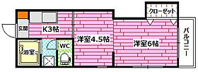 広島県安芸郡府中町鹿籠2丁目（賃貸マンション2K・1階・30.25㎡） その2