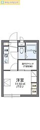 千葉都市モノレール みつわ台駅 徒歩9分の賃貸アパート 2階1Kの間取り