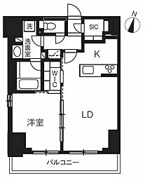 プライムメゾン千葉新町 10階1LDKの間取り