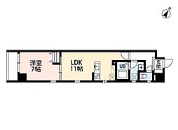 アルヴィータ 8階1LDKの間取り