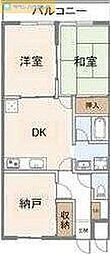 サンマルスラン津田沼 3階2SDKの間取り