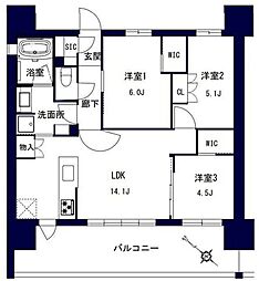 間取図画像 3LDK