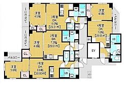 金太郎ヒルズ347 6階1DKの間取り