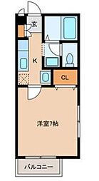 メゾンプランドール 1階1Kの間取り