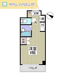 メゾン・ド・ディマンシェ 6階ワンルームの間取り