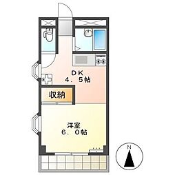 ニュー今井堂マンション 1DKの間取図画像