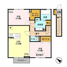 ポテト 2LDKの間取図画像