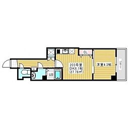 ArcBliss 1DKの間取図画像