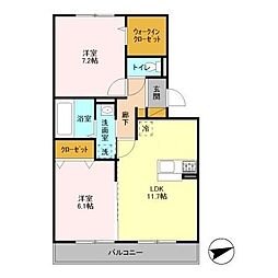 ルーチェ 2LDKの間取図画像