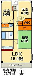 パラシオ 3LDKの間取図画像