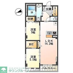(仮称)千葉市中央区2丁目新築店舗マンション 2LDKの間取図画像