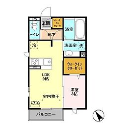 ヴェルドューラ・K 1LDKの間取図画像