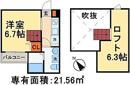 GroBerBaum ワンルームの間取図画像
