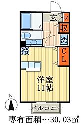 ノーベルパーク16 ワンルームの間取図画像