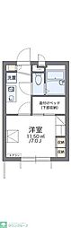 レオパレス南花園J1 1Kの間取図画像