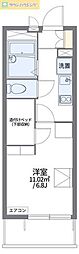 レオパレスYUSHIN 1Kの間取図画像